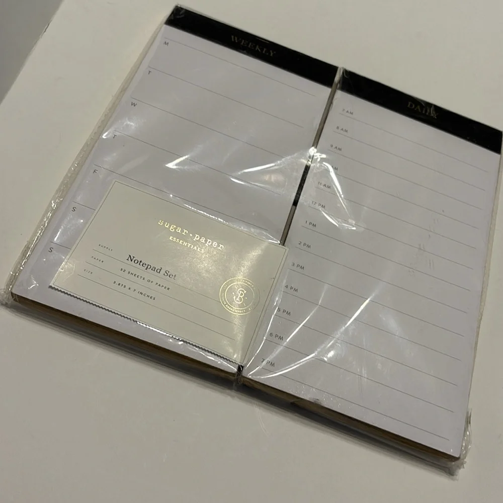 Sugar Paper Essentials 2 Pack Undated Weekly & Dated Daily Planning Notepads